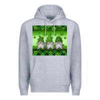 Heather Grey st patricks gnomes Premium Hoodie - Jasminsmagicworld