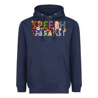 Navy speech therapist Heavyweight Hoodie - texasbilliewilder
