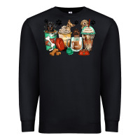 Black dog coffee cups Premium Sweatshirt - Zillion Design Studio