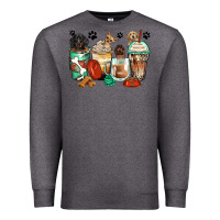 Charcoal Heather dog coffee cups Premium Sweatshirt - Zillion Design Studio