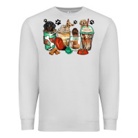 Dove Grey dog coffee cups Premium Sweatshirt - Zillion Design Studio