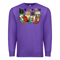 Purple dog coffee cups Premium Sweatshirt - Zillion Design Studio