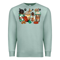 Seafoam dog coffee cups Premium Sweatshirt - Zillion Design Studio