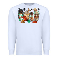 White dog coffee cups Premium Sweatshirt - Zillion Design Studio