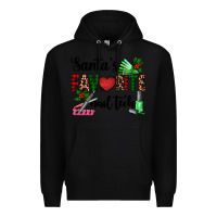 Black santa's favorite nail tech Premium Hoodie - AdoDesignShop