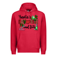 Cardinal santa's favorite nail tech Premium Hoodie - AdoDesignShop