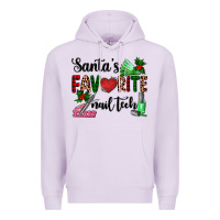 Lilac santa's favorite nail tech Premium Hoodie - AdoDesignShop