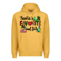 Mustard santa's favorite nail tech Premium Hoodie - AdoDesignShop