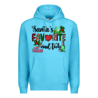 Ocean Blue santa's favorite nail tech Premium Hoodie - AdoDesignShop