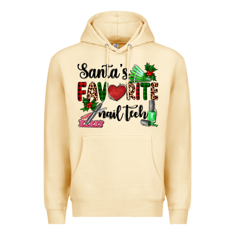 Santa's Favorite Nail Tech Premium Hoodie by AdoDesignShop | Teevron