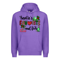 Purple santa's favorite nail tech Premium Hoodie - AdoDesignShop