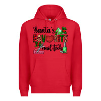Red santa's favorite nail tech Premium Hoodie - AdoDesignShop