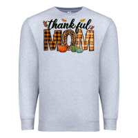 Heather Grey thankful mom Premium Sweatshirt - texasbilliewilder