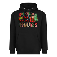 Black hot cocoa and christmas movies Heavyweight Hoodie - Zillion Design Studio