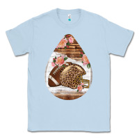 Dusty Blue american football and western roses teardrop Classic Tee - BundleAndBundleShop