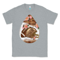 Heather Grey american football and western roses teardrop Classic Tee - BundleAndBundleShop