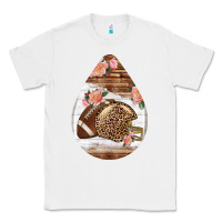 White american football and western roses teardrop Classic Tee - BundleAndBundleShop