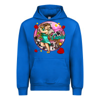Cobalt cupid with arrows and stars Urban Hoodie - AdoDesignShop