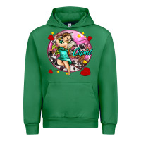 Emerald cupid with arrows and stars Urban Hoodie - AdoDesignShop