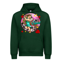 Forest Green cupid with arrows and stars Urban Hoodie - AdoDesignShop