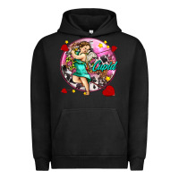 Pigment Black cupid with arrows and stars Urban Hoodie - AdoDesignShop