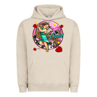 Pigment French Oak cupid with arrows and stars Urban Hoodie - AdoDesignShop