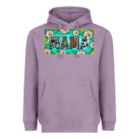 Lavender Turquoise and Daisy Mama Heavyweight Hoodie - RanaPortraitStore