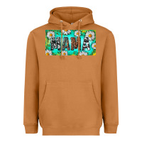 Meerkat Turquoise and Daisy Mama Heavyweight Hoodie - RanaPortraitStore