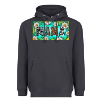 Smoke Turquoise and Daisy Mama Heavyweight Hoodie - RanaPortraitStore