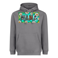 Storm Turquoise and Daisy Mama Heavyweight Hoodie - RanaPortraitStore