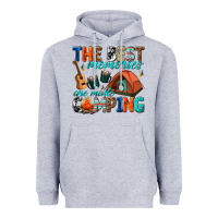Heather Grey the best memories are made camping Heavyweight Hoodie - texasbilliewilder