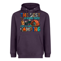 Plum the best memories are made camping Heavyweight Hoodie - texasbilliewilder