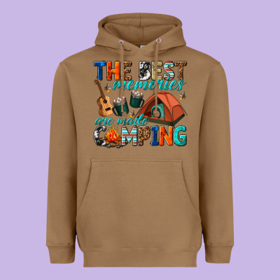 The Best Memories Are Made Camping Heavyweight Hoodie Designed By Texasbilliewilder
