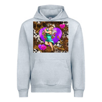 Heather Grey cupid and heart Urban Hoodie - AdoDesignShop