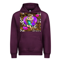 Mauve Wine cupid and heart Urban Hoodie - AdoDesignShop