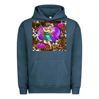Pigment Midnight Navy cupid and heart Urban Hoodie - AdoDesignShop
