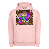 Pigment Salmon cupid and heart Urban Hoodie - AdoDesignShop