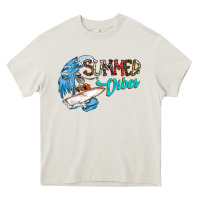 Cream Summer Vibes Heavy Core Tee - CowhideDigitalArt