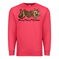 Cardinal peace love cockapoo Premium Sweatshirt - RanaPortraitStore
