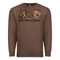 Chestnut peace love cockapoo Premium Sweatshirt - RanaPortraitStore