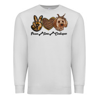 Dove Grey peace love cockapoo Premium Sweatshirt - RanaPortraitStore