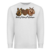 Oatmeal Heather peace love cockapoo Premium Sweatshirt - RanaPortraitStore