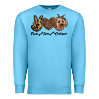 Ocean Blue peace love cockapoo Premium Sweatshirt - RanaPortraitStore