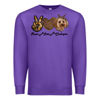 Purple peace love cockapoo Premium Sweatshirt - RanaPortraitStore