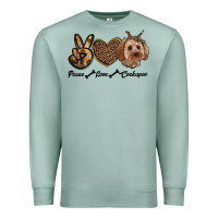 Seafoam peace love cockapoo Premium Sweatshirt - RanaPortraitStore