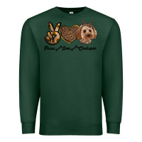 Sports Green peace love cockapoo Premium Sweatshirt - RanaPortraitStore