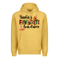 Antique Gold santa's favorite bus driver Premium Hoodie - AdoDesignShop