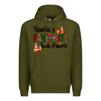 Army Green santa's favorite bus driver Premium Hoodie - AdoDesignShop