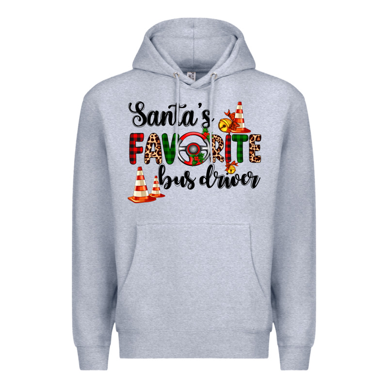 Santa's Favorite Bus Driver Premium Hoodie by AdoDesignShop | Teevron