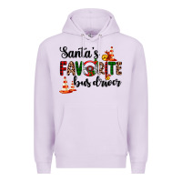 Lilac santa's favorite bus driver Premium Hoodie - AdoDesignShop